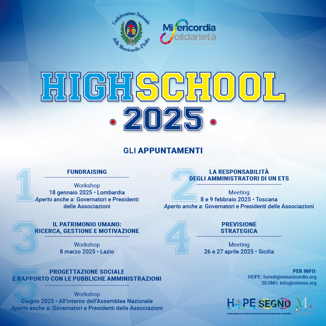 High School Rete Nazionale Misericordia e Solidarietà e Misericordie d'Italia
