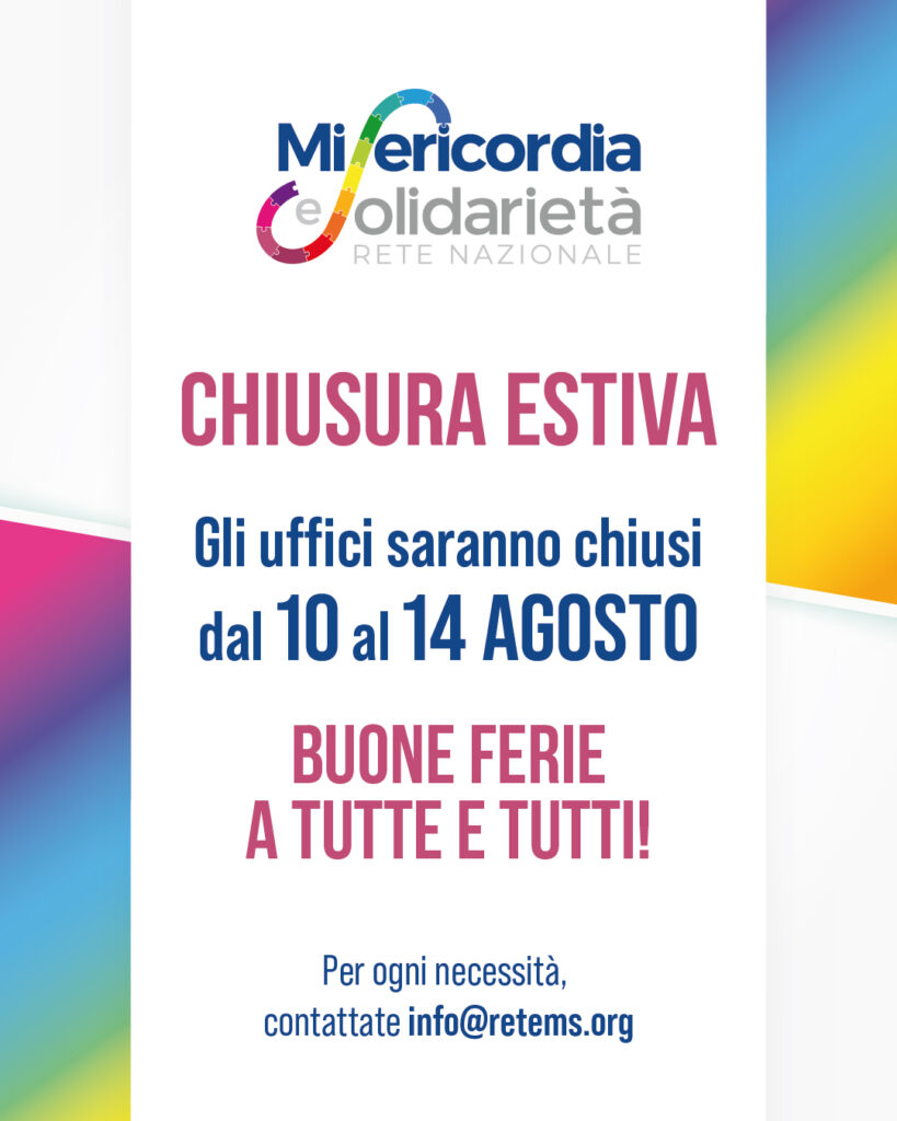 Card chiusura Uffici Rete Nazionale Misericordia e Solidarietà